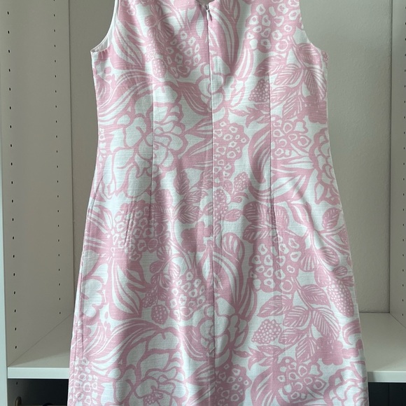 Talbots Pink and White Patterned Midi Dress - Picture 2 of 3
